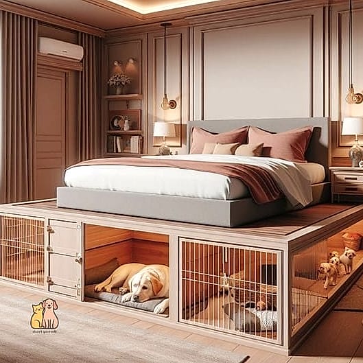 The Apartment-Friendly Sliding Dog Bed Setup