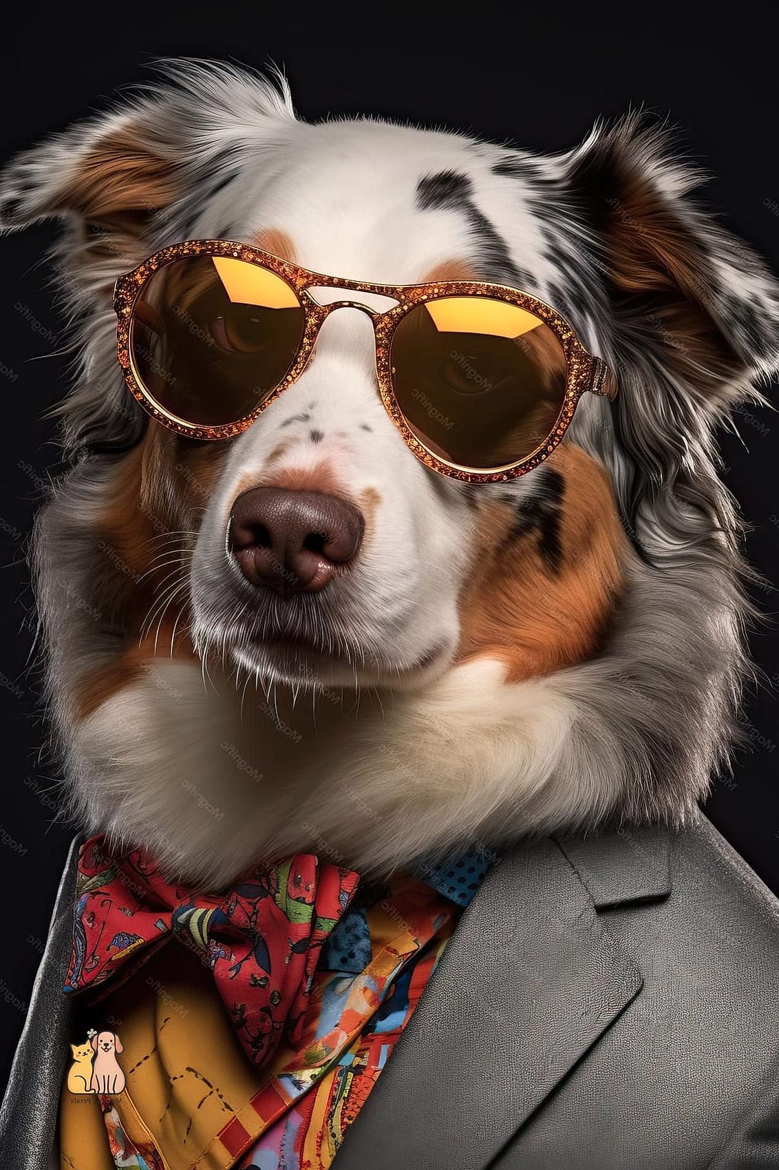 The Australian Shepherd in a Varsity Jacket