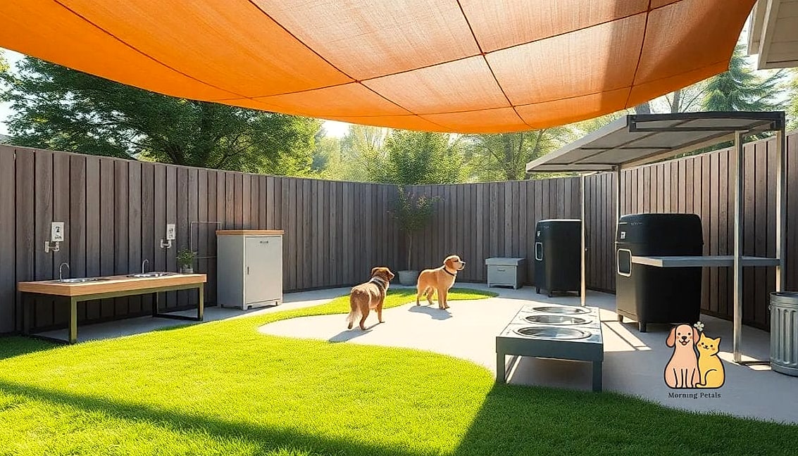 The Backyard Dog Run With Shade Sail
