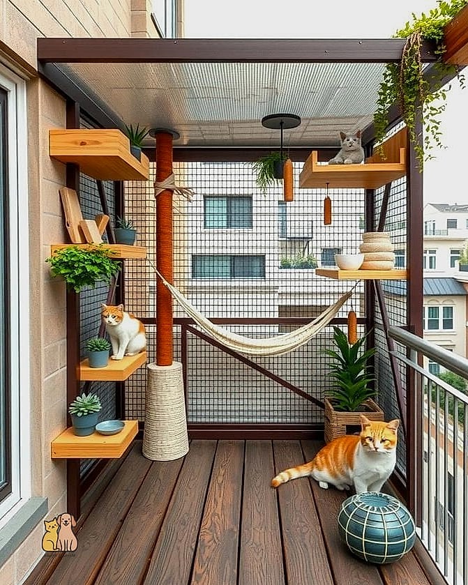 45 Budget-friendly Cat Eating Station Ideas Worth Pinning Immediately 42 The Balcony Catio Feeder