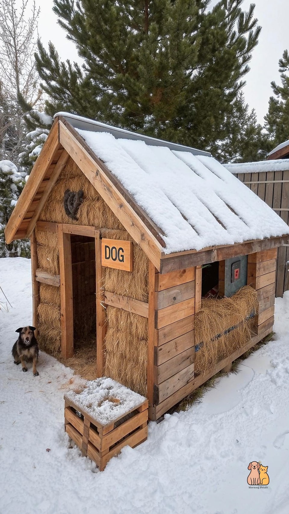 The Barn-Style Doghouse with Hayloft Look