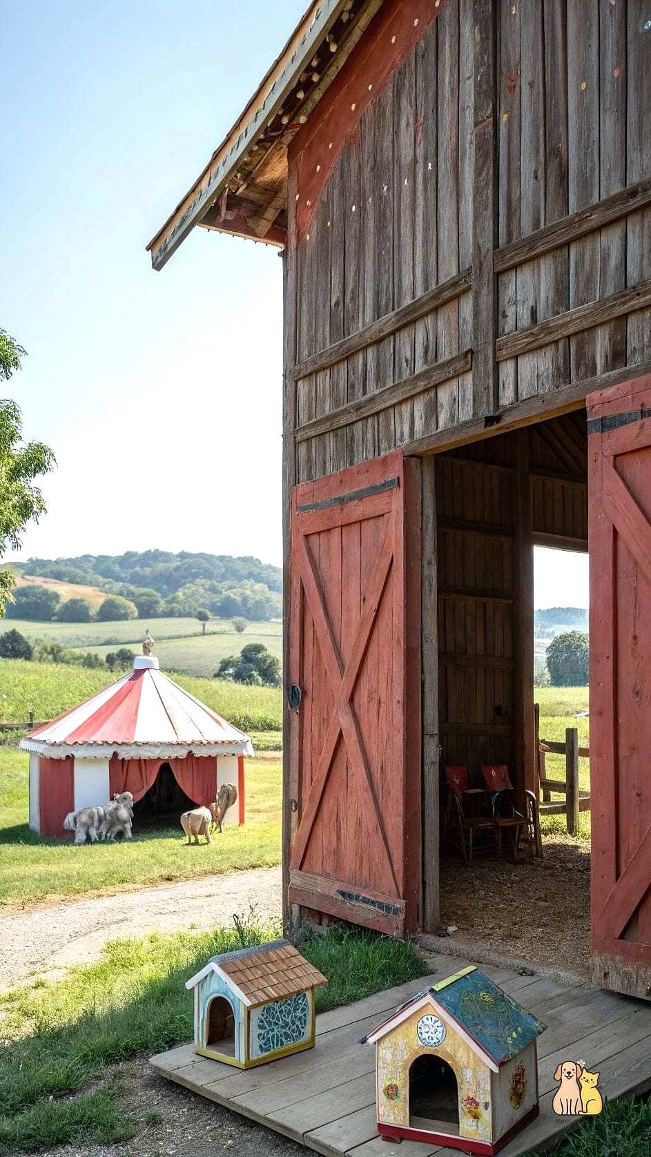 23 Incredible Best Dog Houses That Will Make Your Day 8 The Barn-Style Doghouse with Gambrel Roof