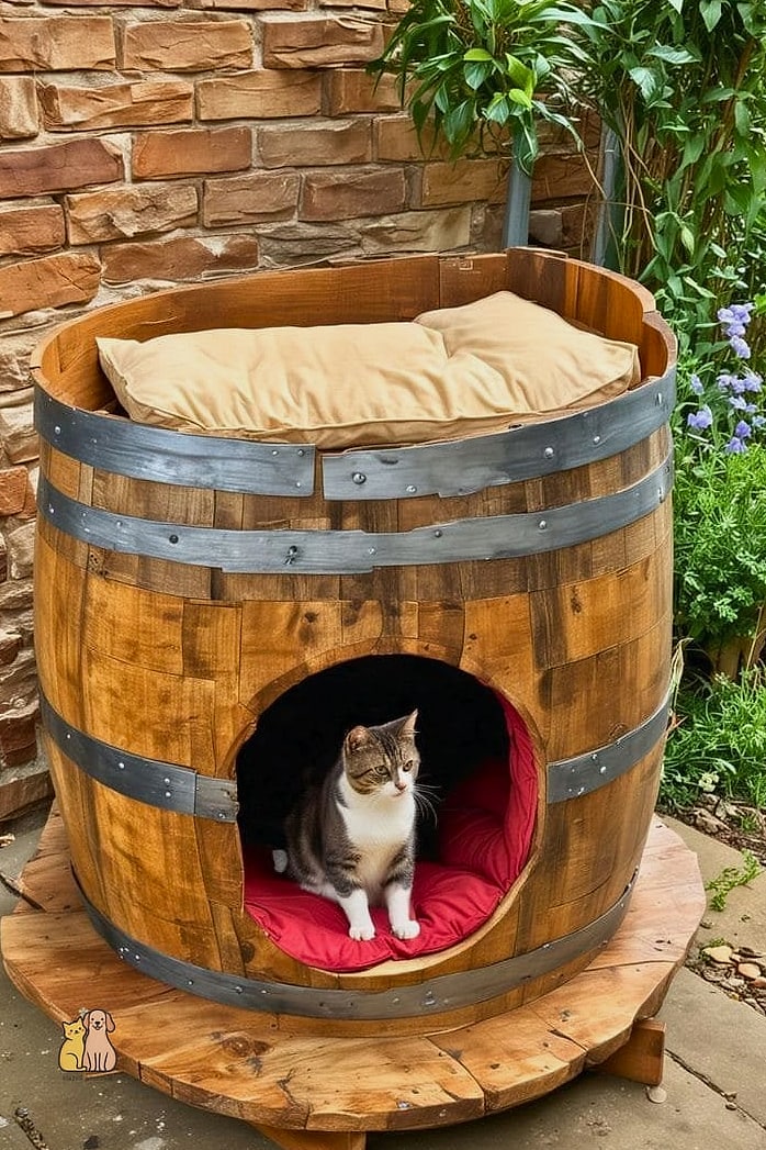 Barrel Cat Den