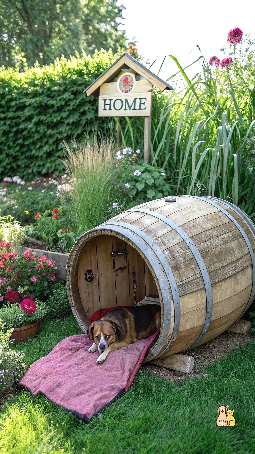 22 Genius Outdoor Dog Shelter Ideas That Are Totally Worth It 11 The Barrel-Roof Dog House