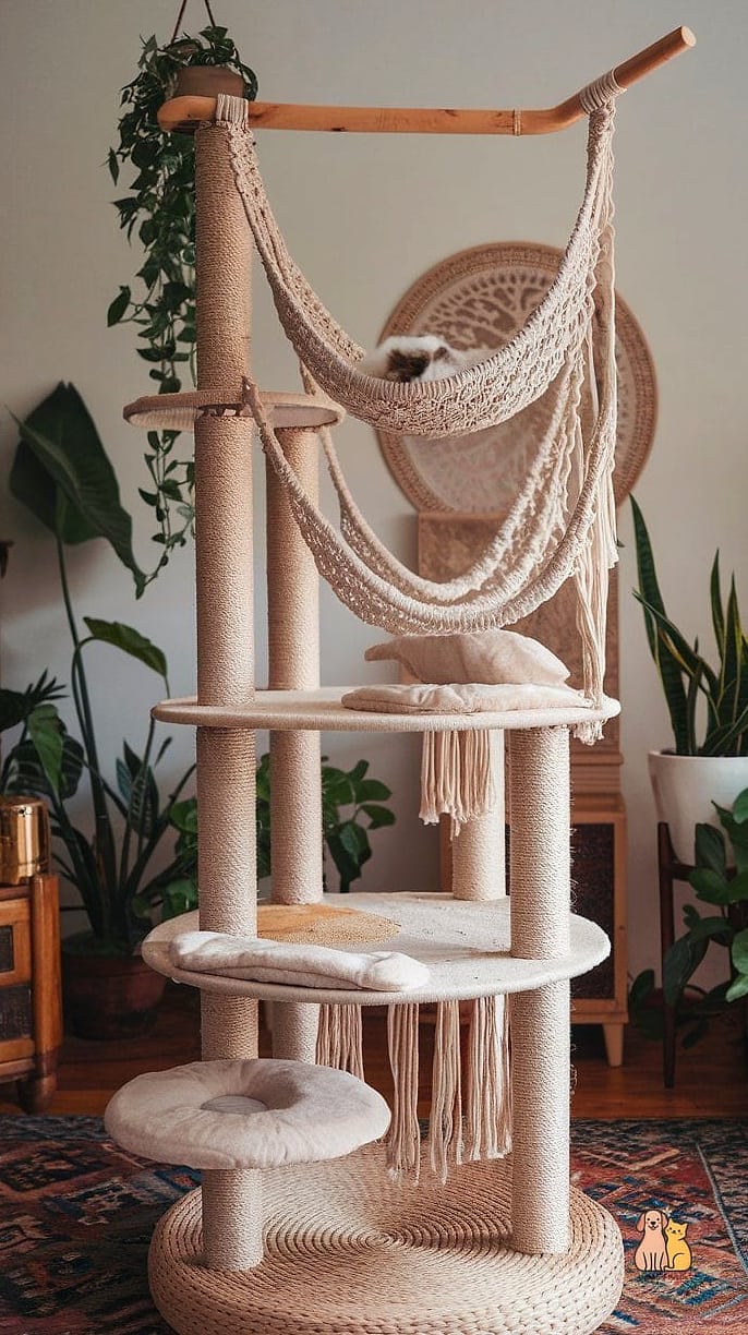 The Boho Macrame and Rattan Tree