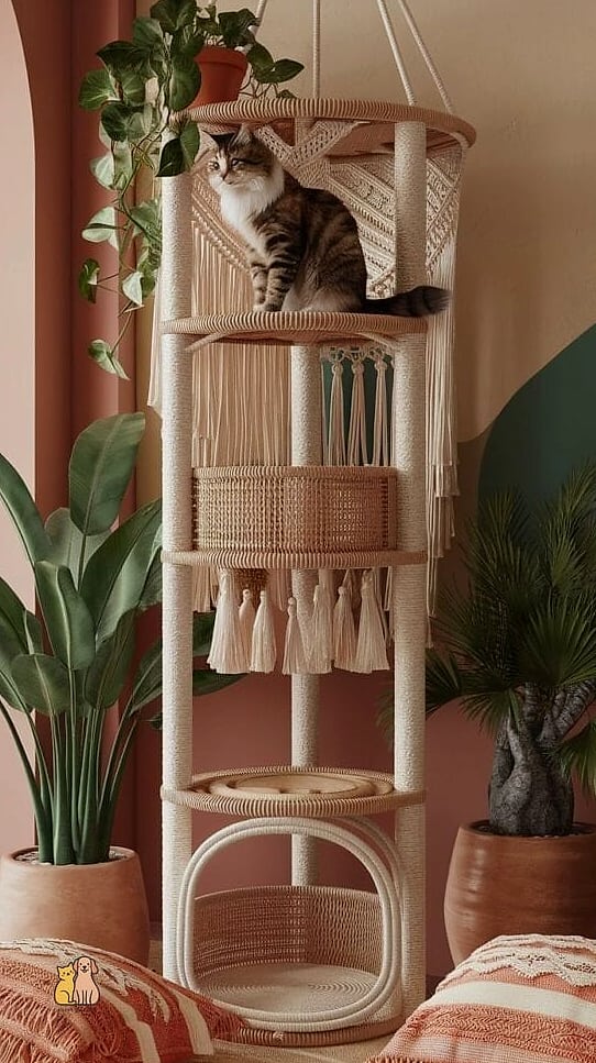 The Boho Macrame Dresser Hideaway