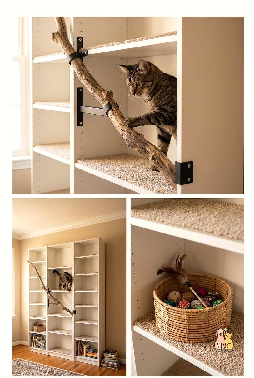 45 Easy Diy Cat Condo to Try Right Now 30 The Bookcase Cubby Wall