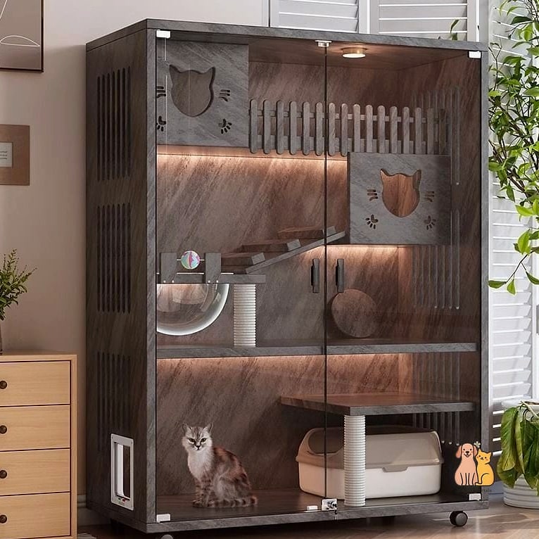 50 Budget-friendly Cat Food Station Ideas Your Pet Will Beg For More 4 The Built-In Cabinet Cutout