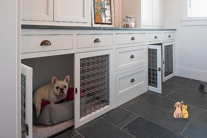 A Built-In Dog Crate Nook