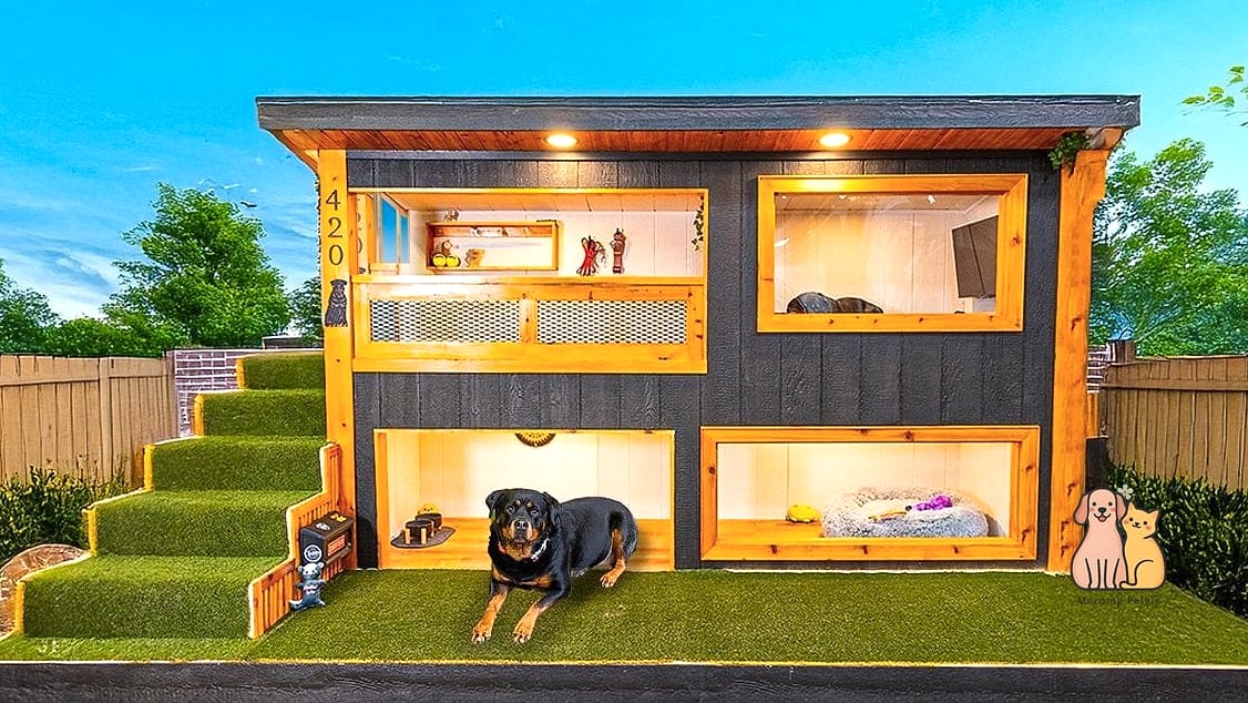 A Built-In Dog Bed Drawer