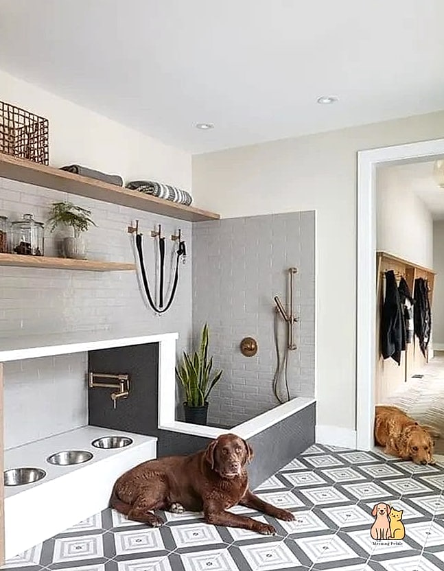 15 Gorgeous Dog Washing Station That Will Restore Your Faith in the World 2 The Built-In Mudroom Wash Tub