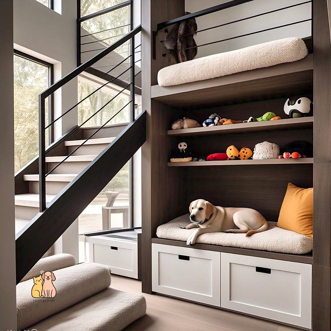 A Built-In Nook Under the Stairs