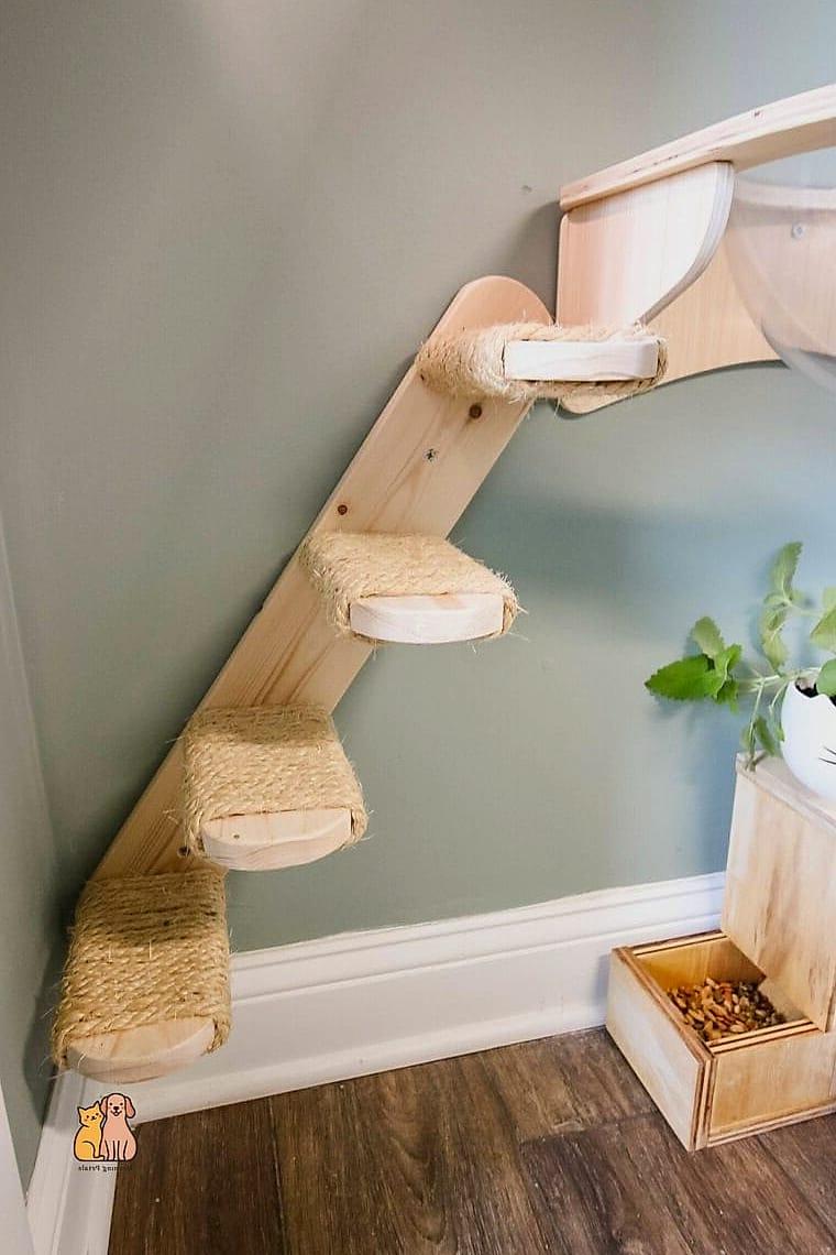 45 Budget-friendly Cat Eating Station Ideas Worth Pinning Immediately 37 The Built-In Stair Riser Nook