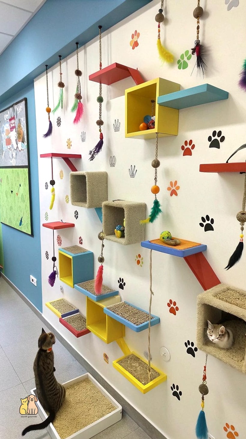 15 Genius Cat Food Setup Ideas Your Pet Will Beg For More 3 The Built-In Wall Nook