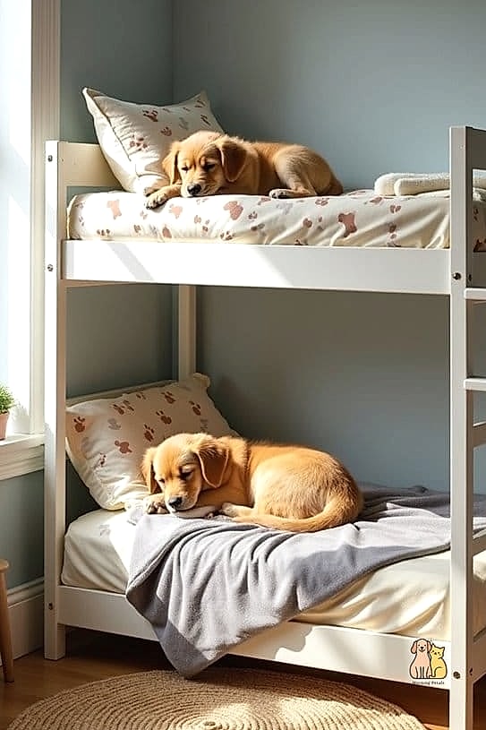 13. Bunk-Style Bed With a Dog Sleeping Level