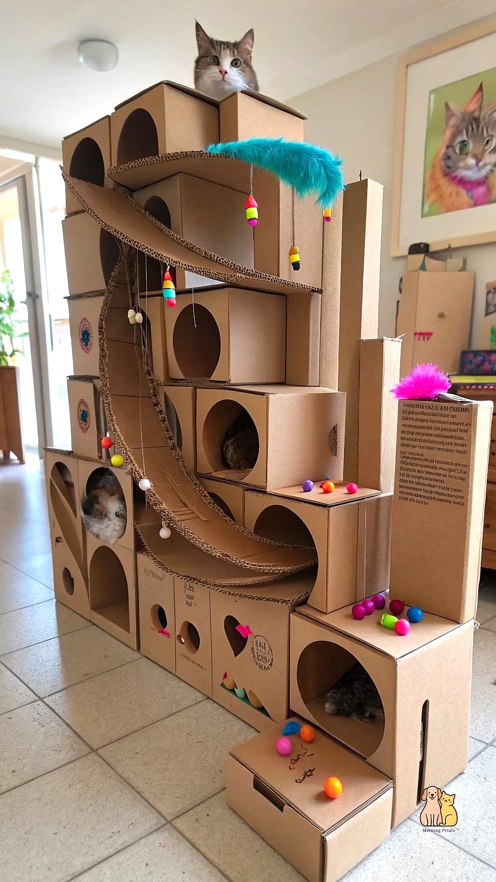 Cardboard Cat Scratch Wall Art