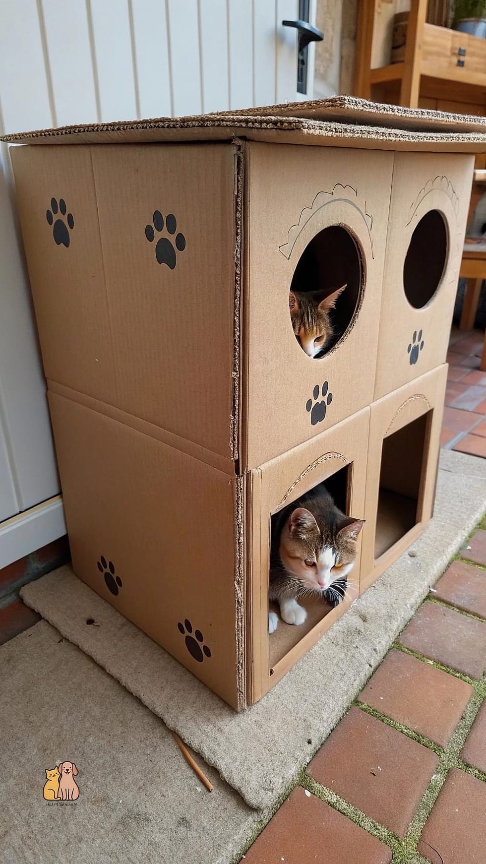 The Cardboard House With Peekaboo Holes
