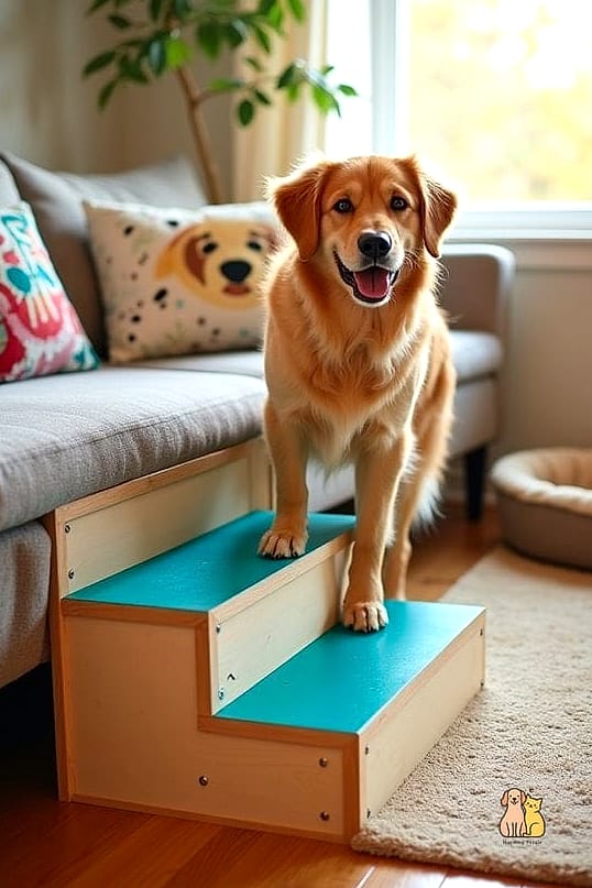 The Carpeted Staircase with Storage Drawers