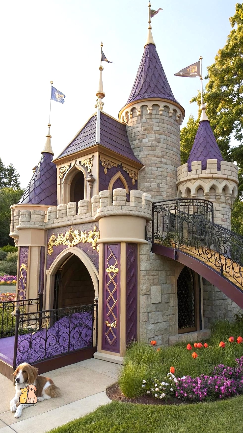 20 Stunning Dog Houses For Multiple Dogs Guaranteed to Make You Smile 21 The Castle-Themed Dog Fortress
