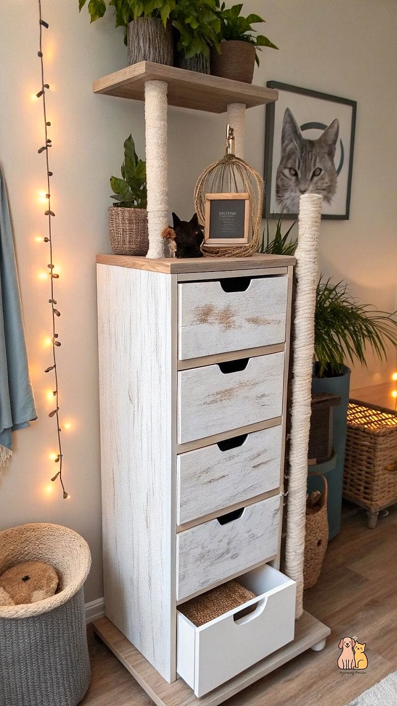 The Cat Café Style Display Dresser