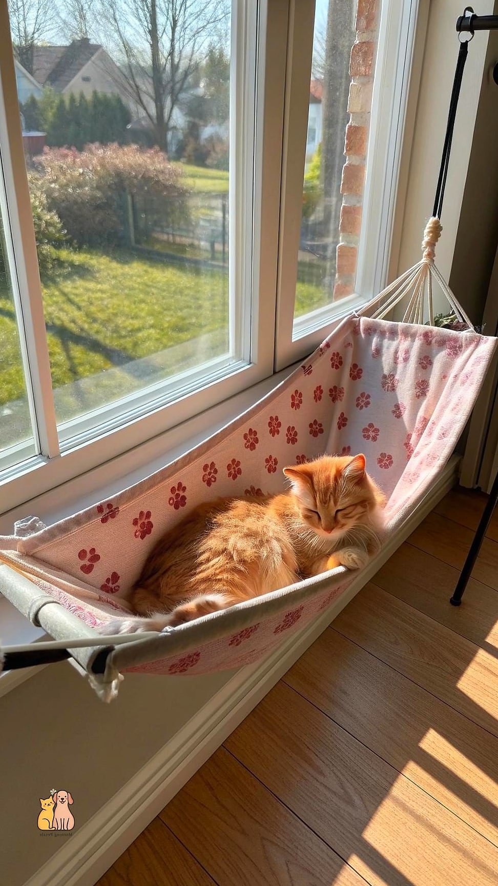 Cat Hammock with Built-In Scratch Pad