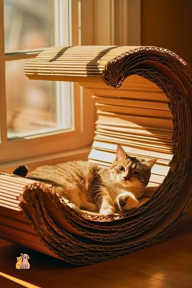 30 Creative Diy Cat Scratchers That Will Inspire You 25 Cat Scratch Chaise Lounge