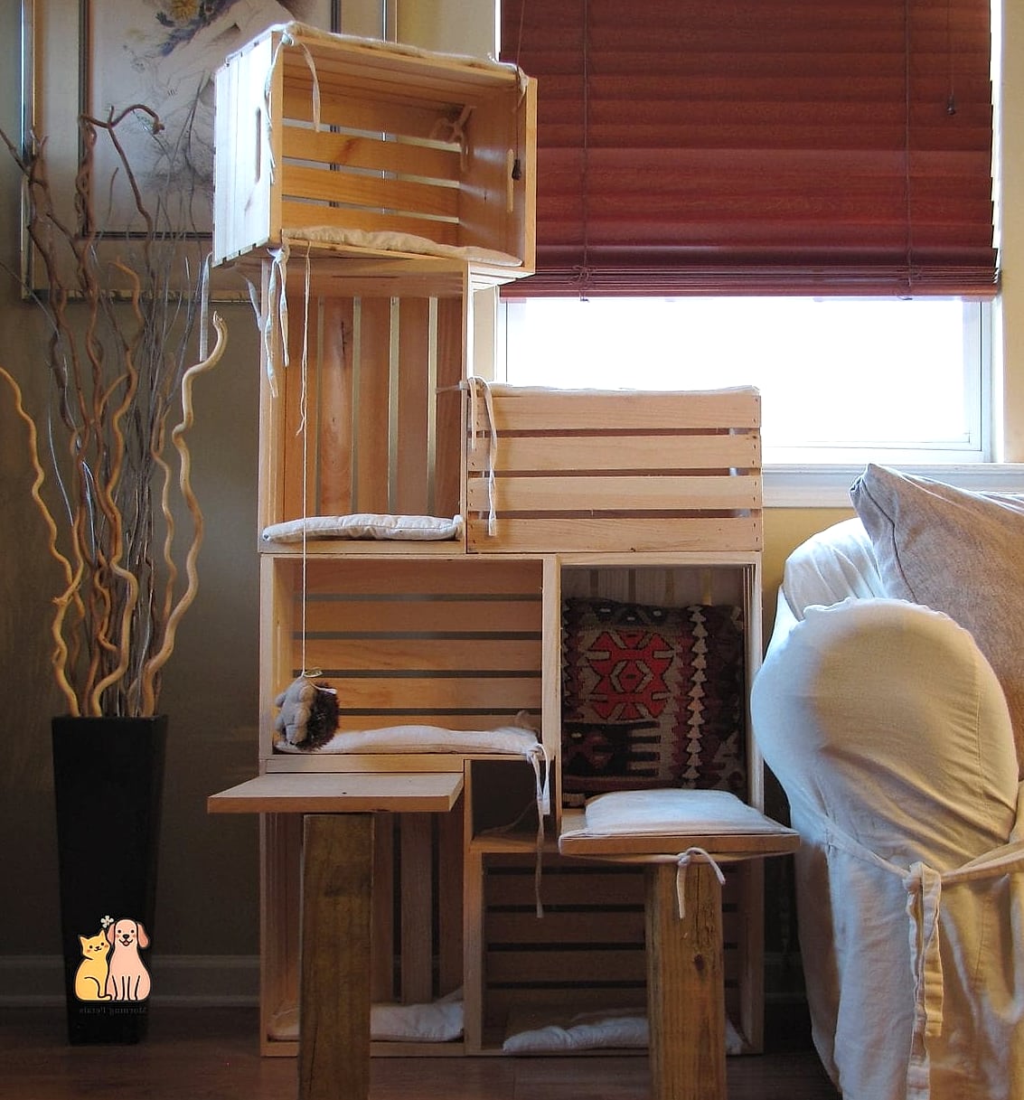 The Cat Tower With Hidden Litter Box Base