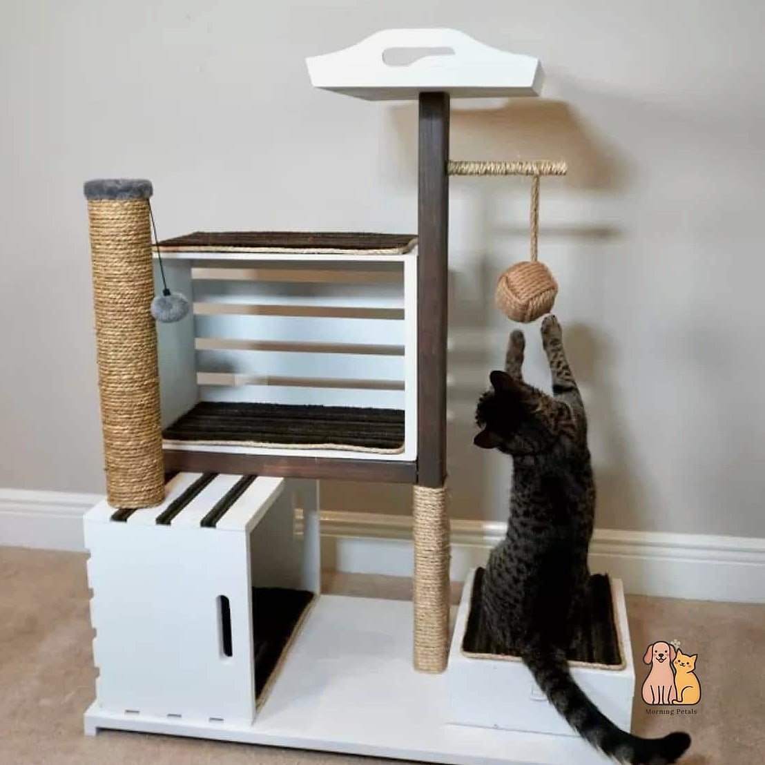 The Cat Tower With Built-In Toy Dangles
