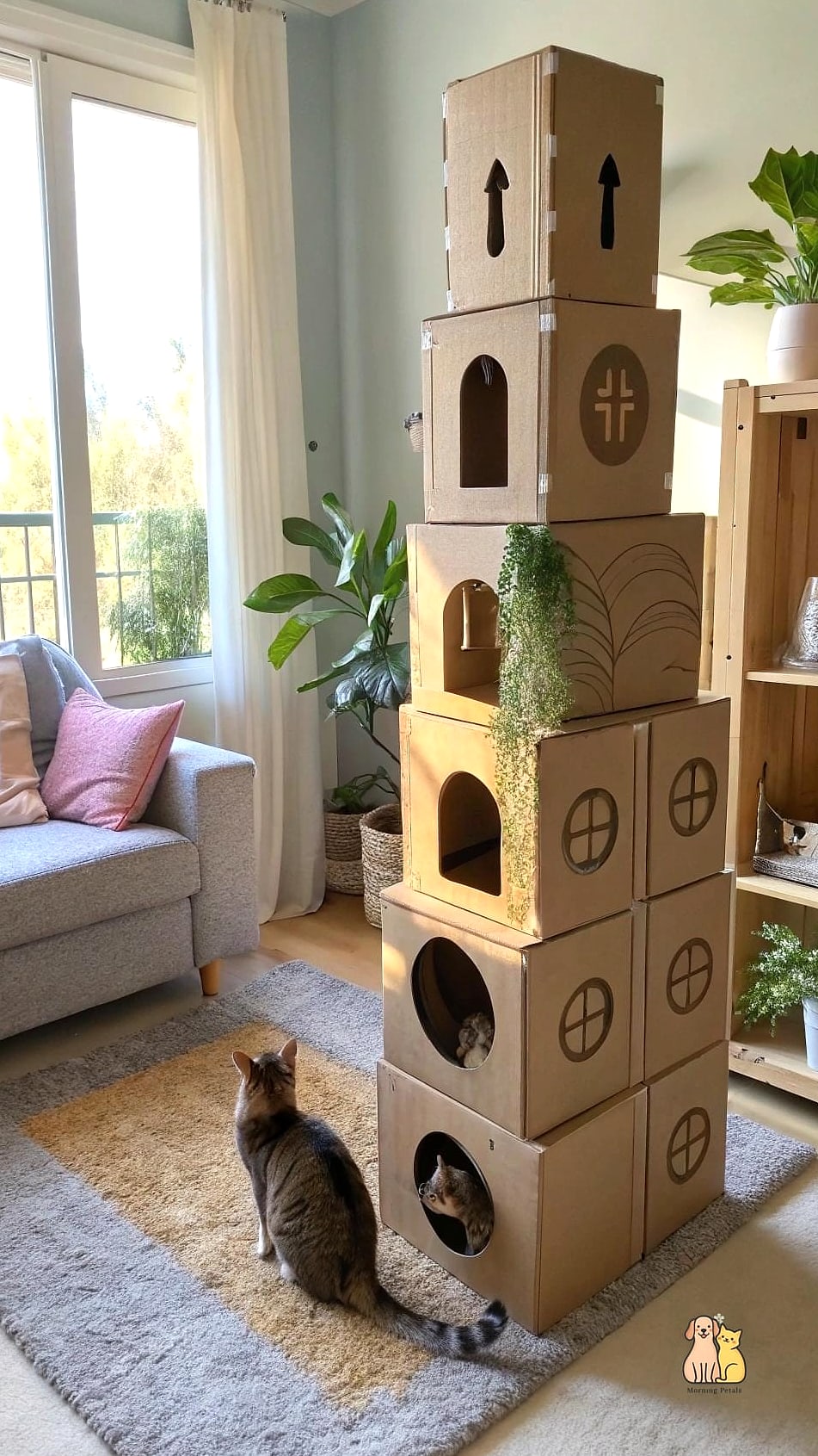 The Cat Tower With Chalkboard Base