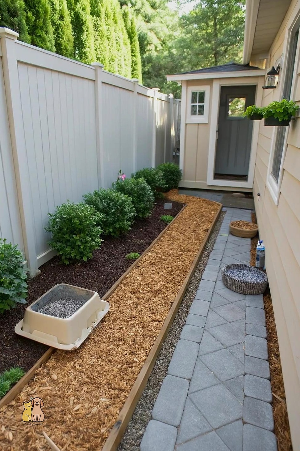 30 Perfect Outdoor Dog Potty Area on a Budget 11 Cedar Chip Play-and-Potty Area