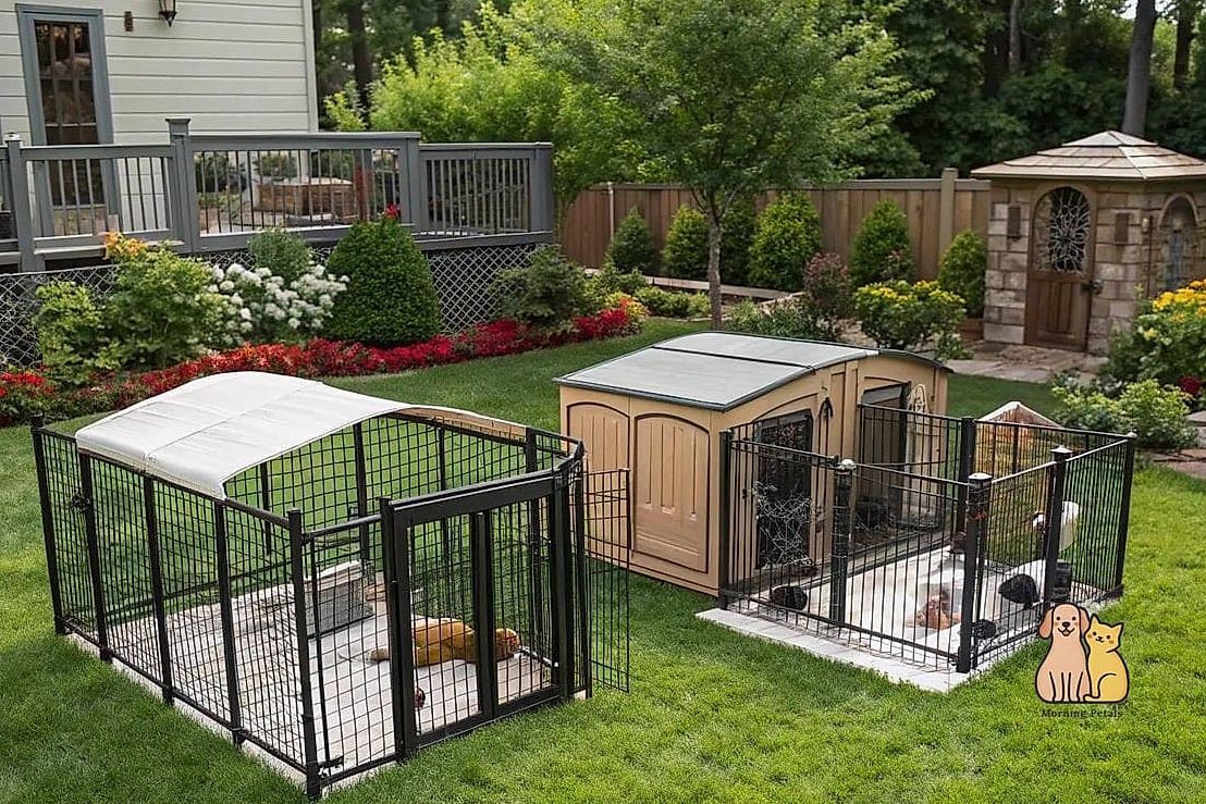 15 Brilliant Dog Pen Ideas Outdoor to Try Right Now 3 A Cedar Picket Pen With a Garden Feel