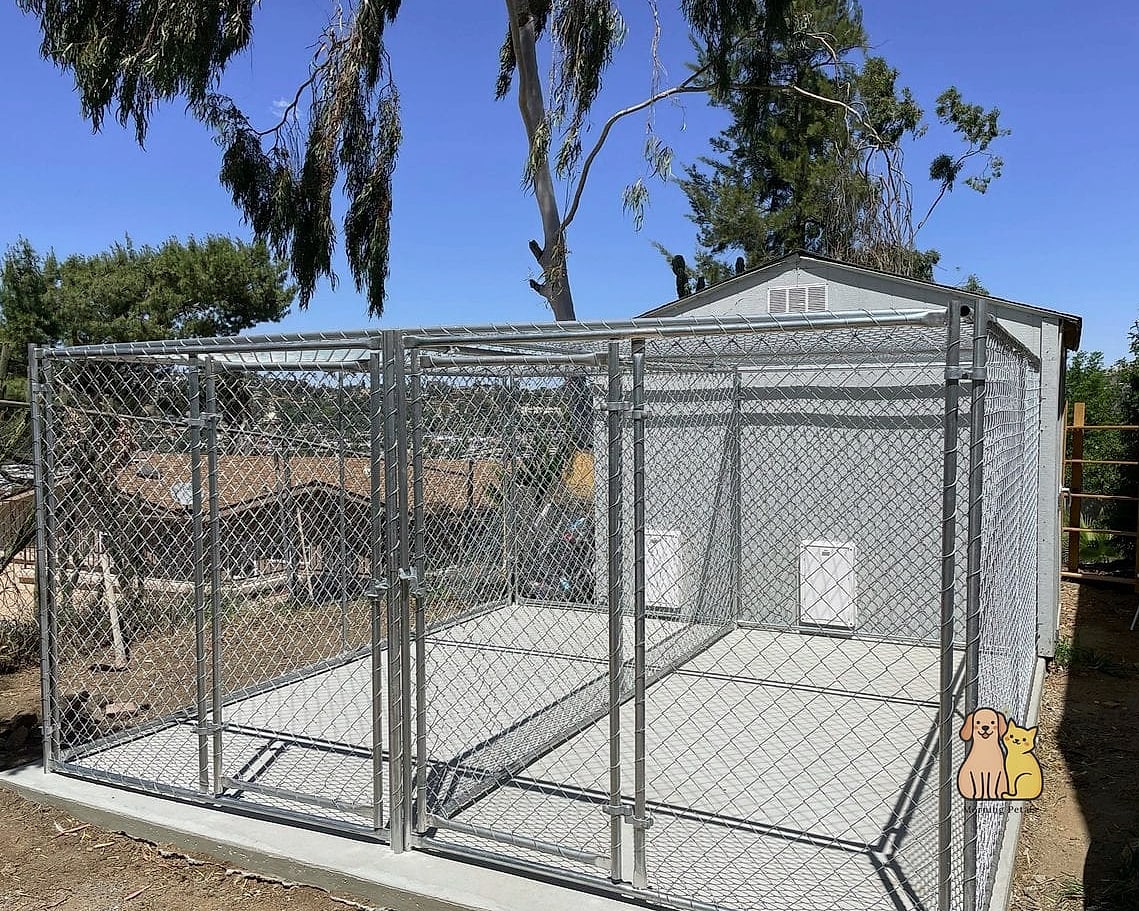 The Chain-Link Dog Run With Shade Cloth