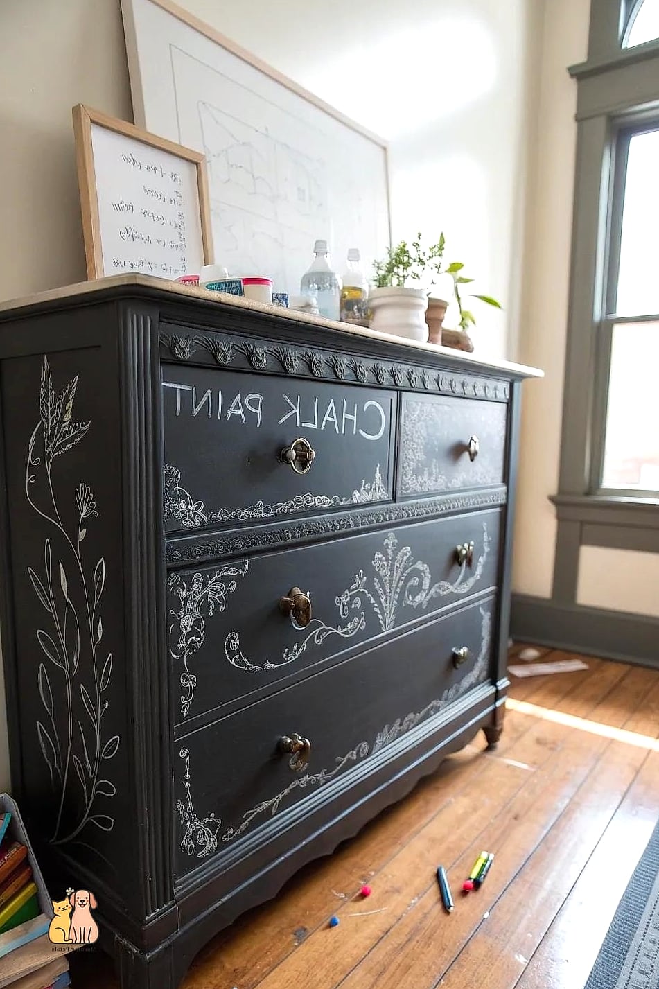The Chalkboard Paint Dresser
