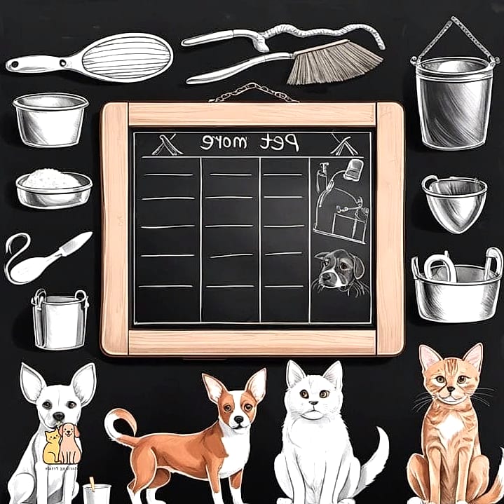 Chalkboard-Style Chore Chart for Kids and Pets