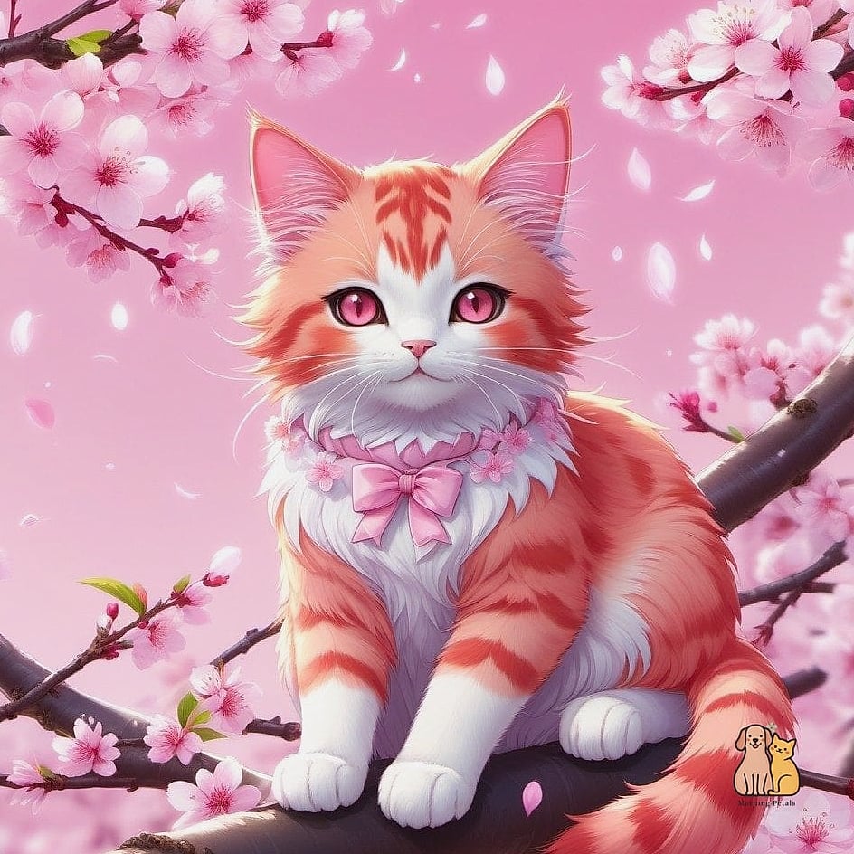 Cherry Blossom Themed Cat Scratcher