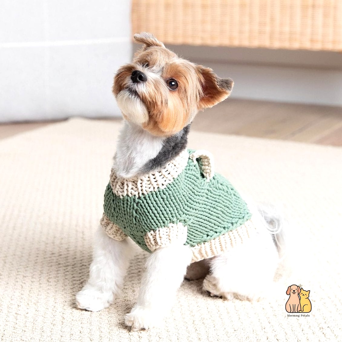 15 Gorgeous Small Dog Sweaters That Will Restore Your Faith in the World 14 The Chunky Knit Poncho Sweater