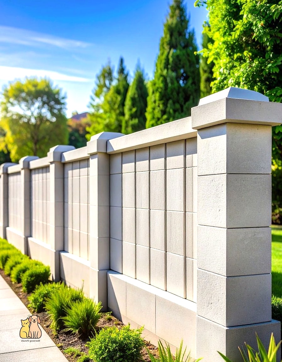 Concrete Block Fencing