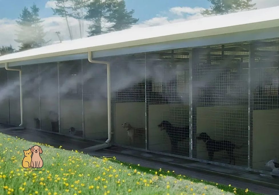 23 Precious Dog Yard Landscaping That Will Restore Your Faith in the World 20 A Cool-Down Misting Station
