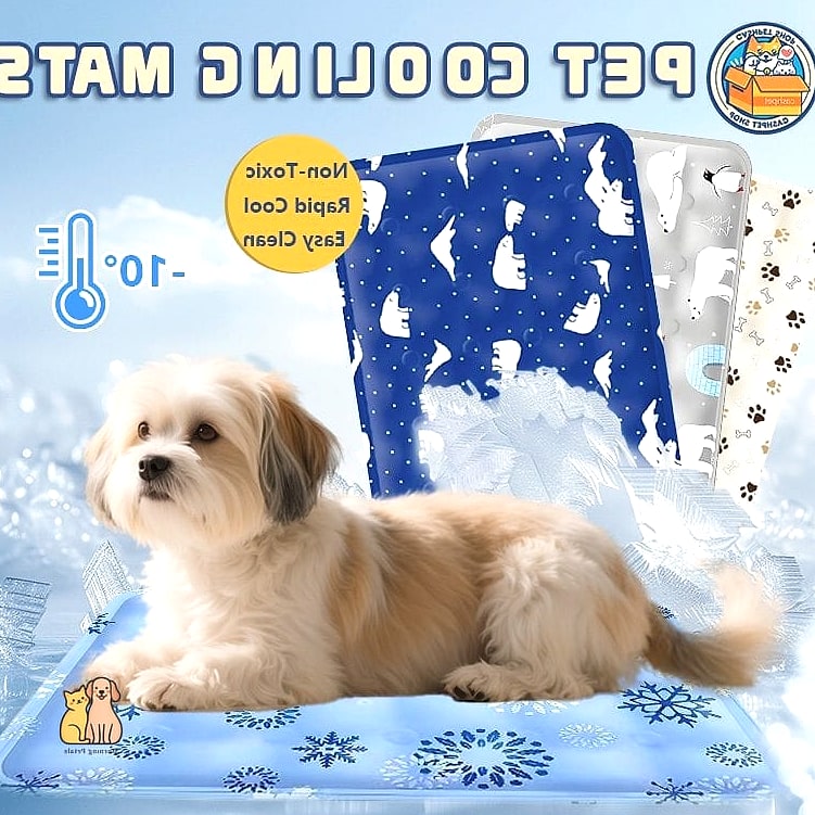 21 Cute Pet Cooling Mats For Summer That Prove Pets Are the Best 18 The Cooling Mat Shaped Like a Paw Print