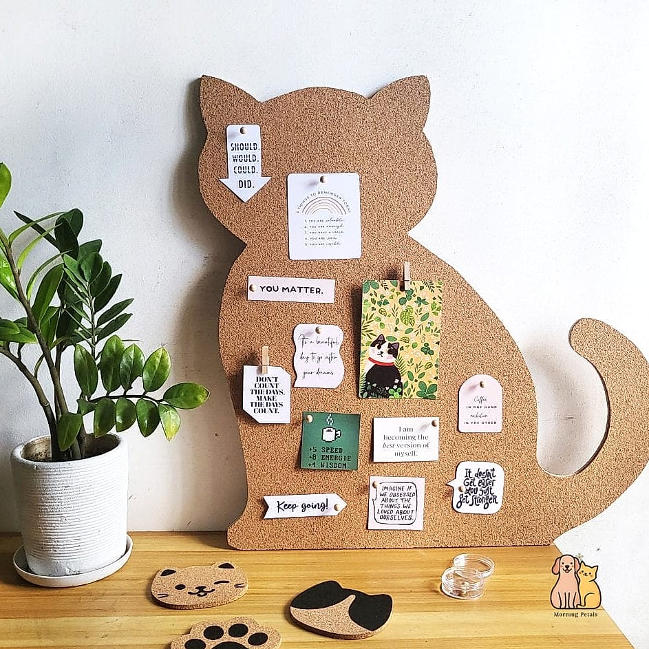 50 Budget-friendly Cat Food Station Ideas Your Pet Will Beg For More 35 The Cork Board Backdrop Station
