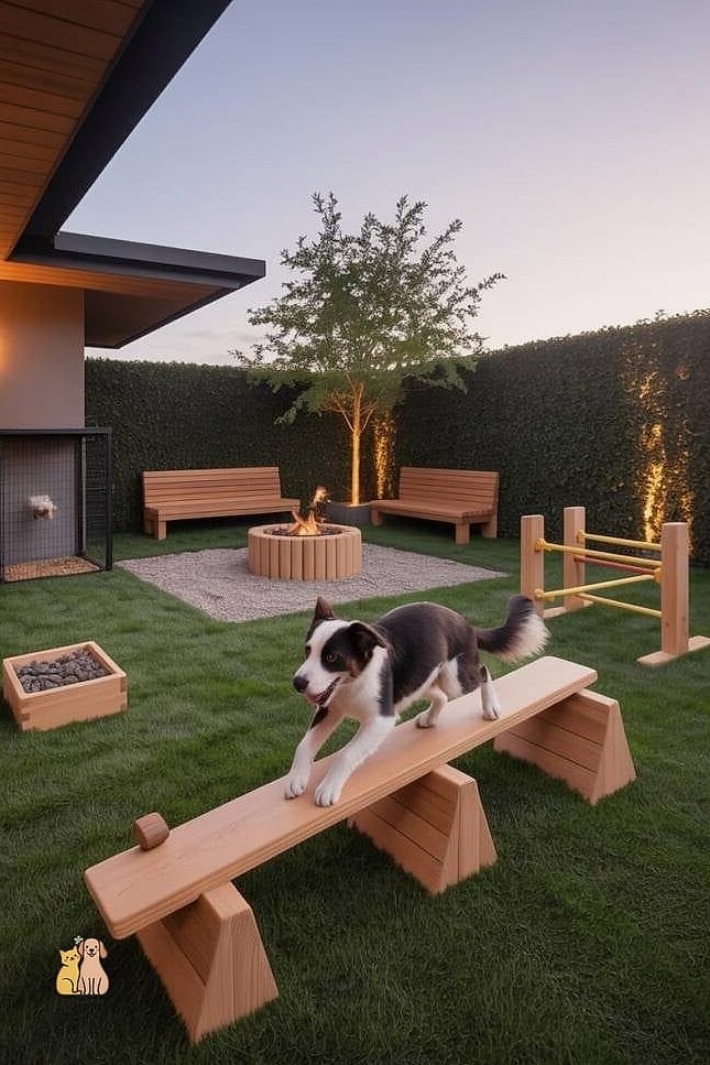 25 Simple Dog Yard Ideas to Try Right Now 26 A Cozy Fire Pit Perimeter (Pet-Safe Version)
