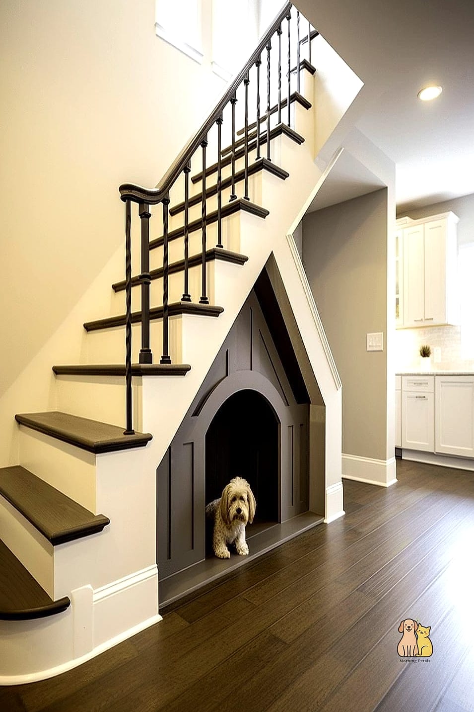 The Cozy Under-Stair Dog Bed Nook
