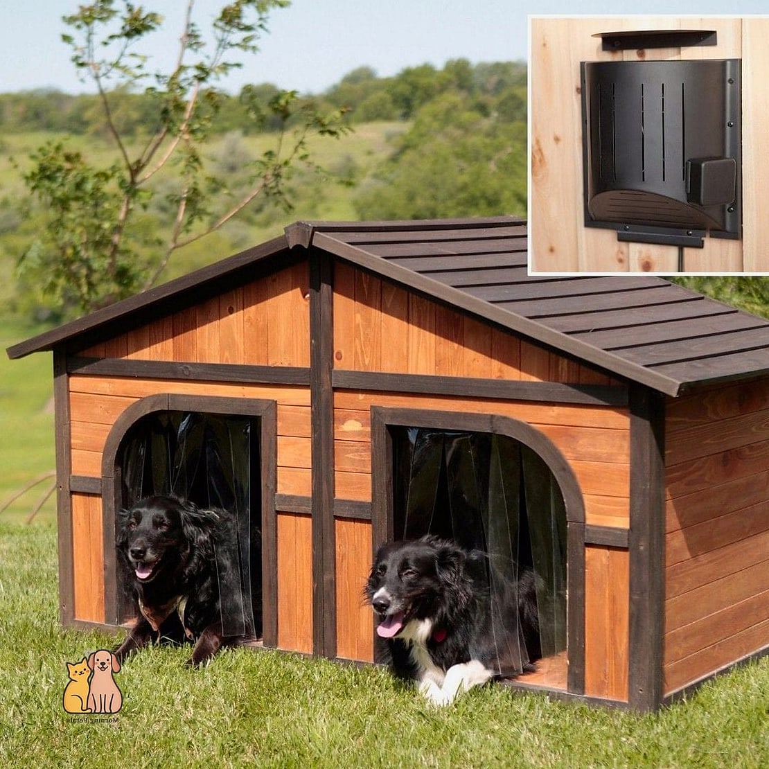 20 Stunning Dog Houses For Multiple Dogs Guaranteed to Make You Smile 12 The Craftsman Bungalow Dog House