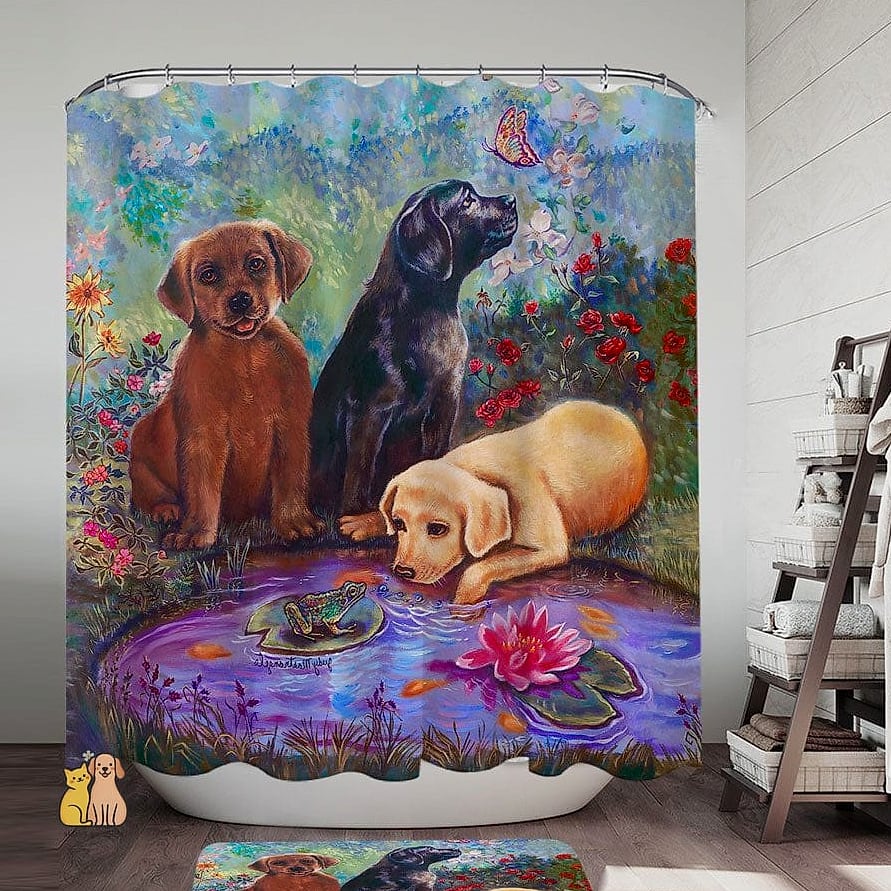 24 Precious Dog Shower In Laundry Room That Will Restore Your Faith in the World 23 The Curtain-Only Budget Setup