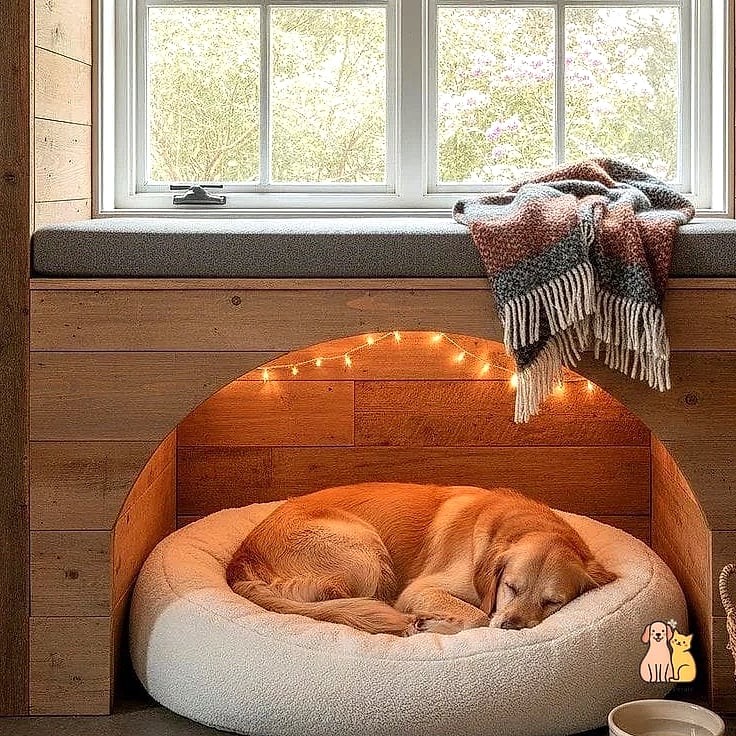 30 Incredible Dog Places In House You Need in Your Life Right Now 17 A Custom Nook Under the Kitchen Island