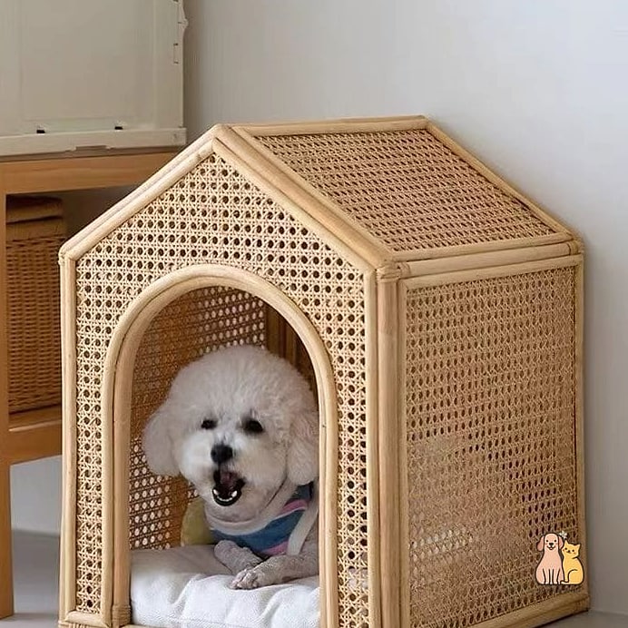 23 Precious Best Dog Crates That Prove Pets Are the Best 13 The Decorative Rattan-Look Crate
