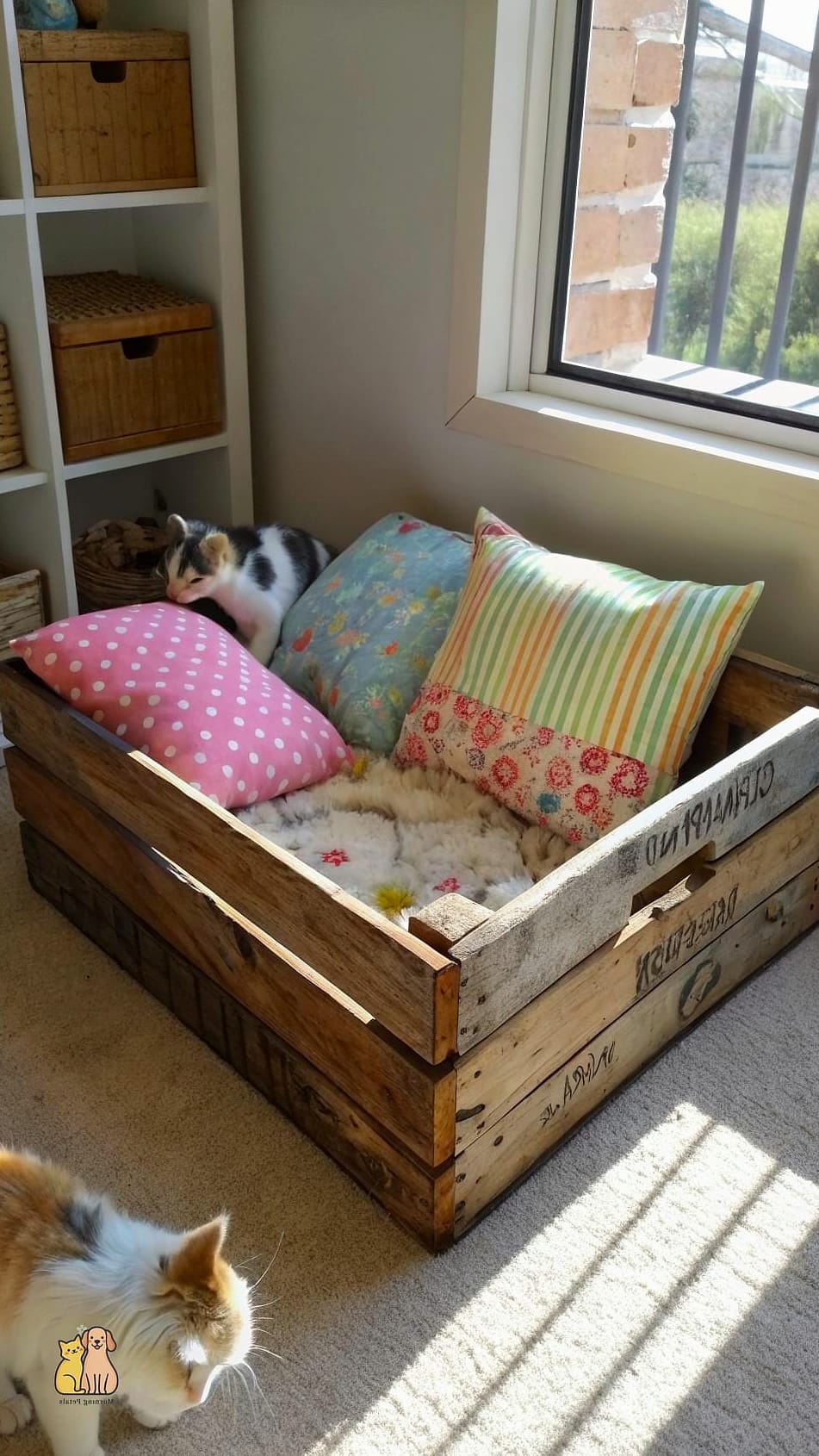 The Denim Upcycled Cat Couch