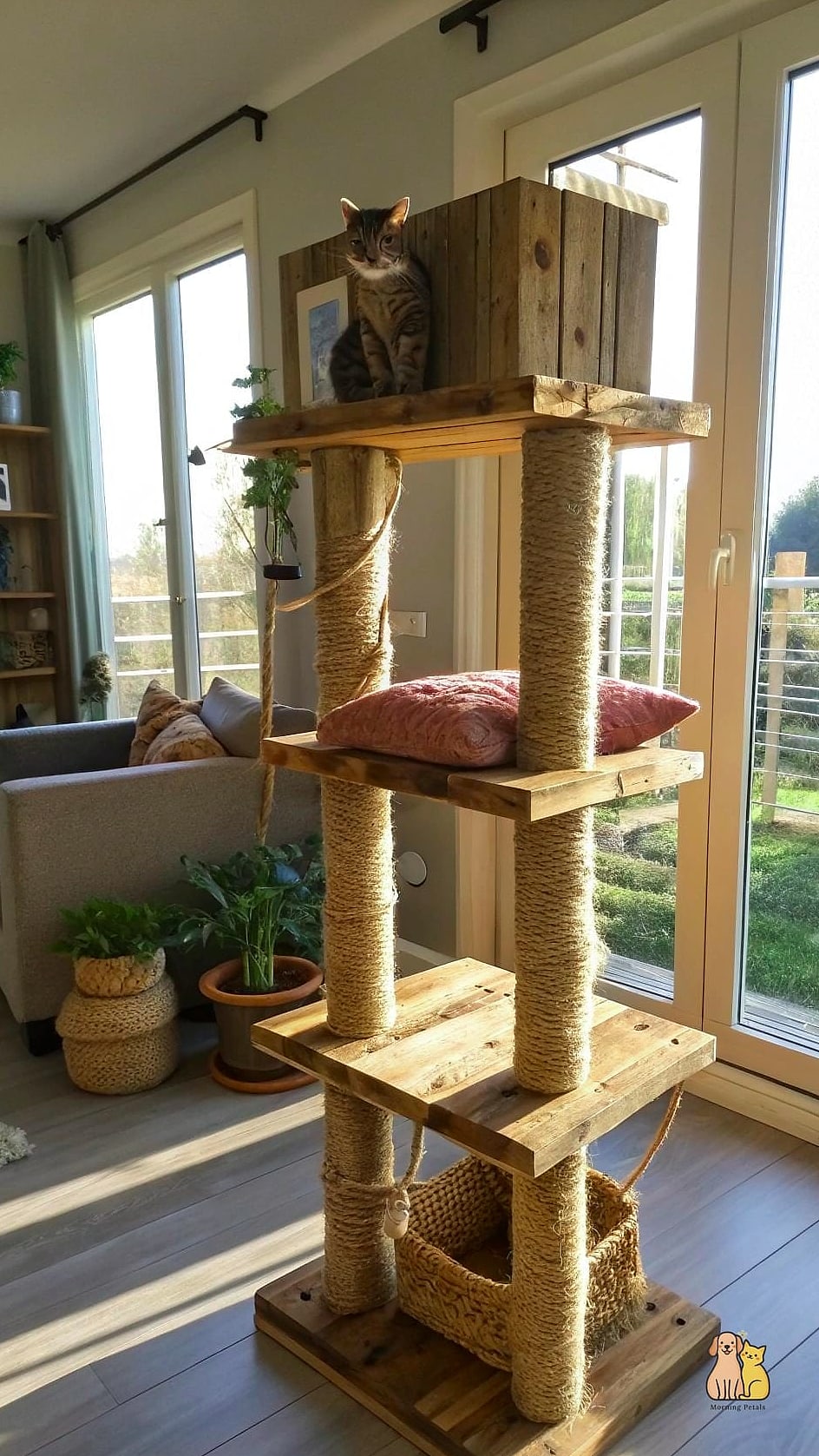 The DIY Repurposed Ladder Cat Tree