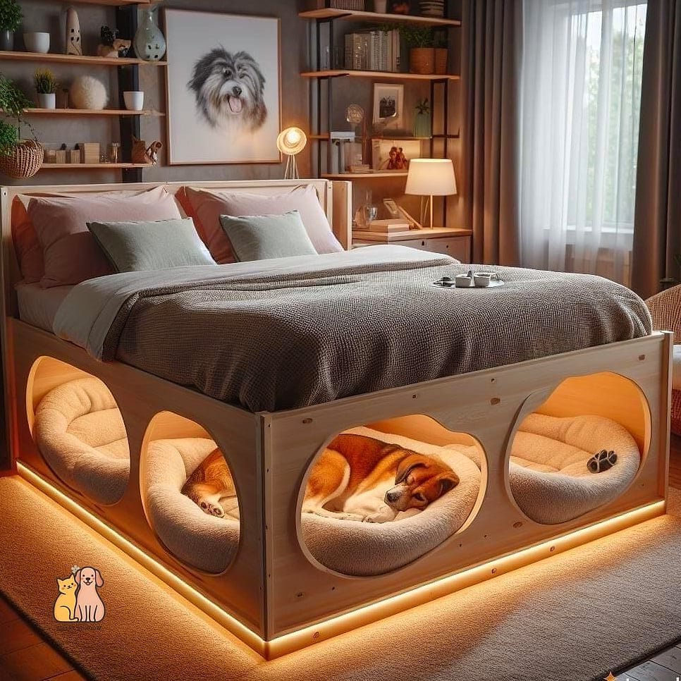 The Dog Bed with Built-In Storage Drawer