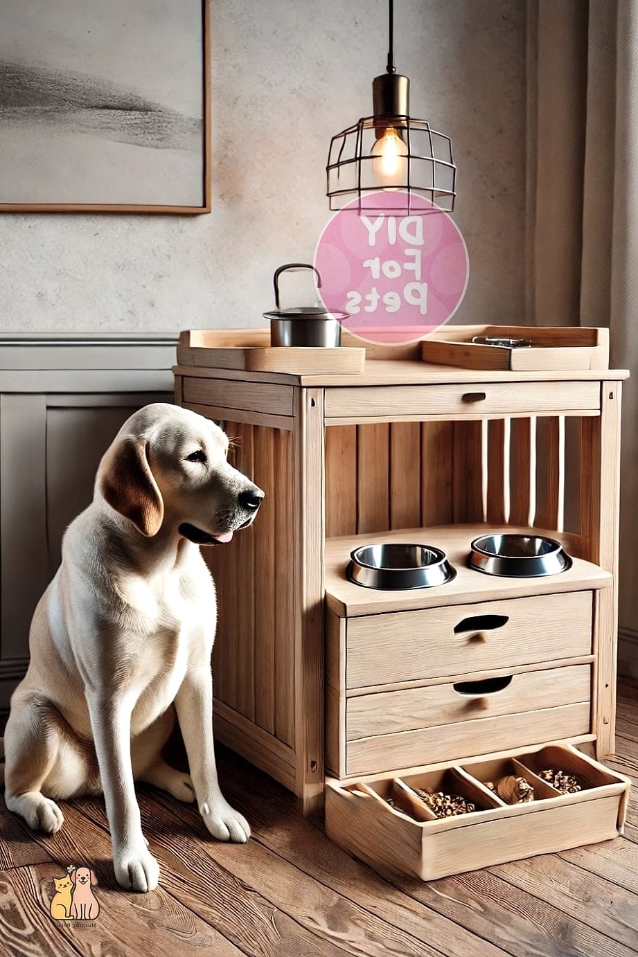 20 Brilliant Diy Dog Crates That Are Totally Worth It 20 The Dog Crate With Feeding Station